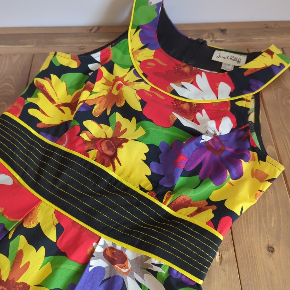 Joseph Ribkoff Colourful Floral Fit N Flare Midi Dress - Picture 9 of 12